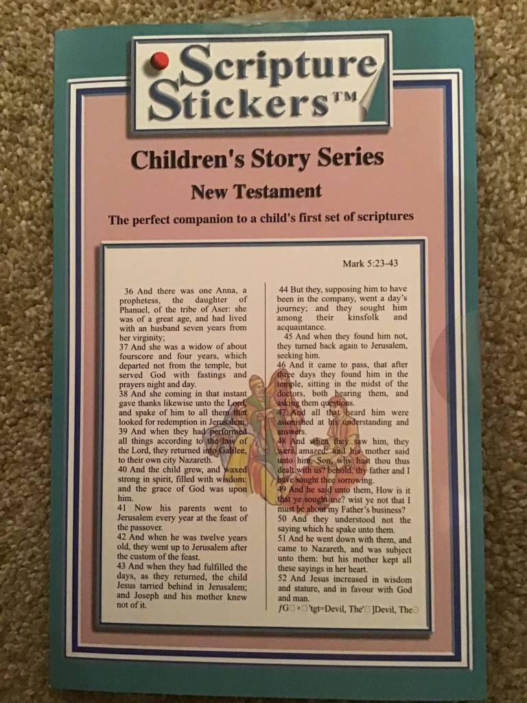 Scripture Stickers Children's New Testament